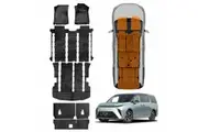 Floor Mats Boot Liner Set for LDV MIFA 9 MIFA9 2022-2025 All Weather Heavy Duty Cargo Kick Mats Back Seat Protector Cover
