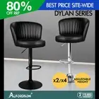 ALFORDSON Bar Stools Dylan Kitchen Swivel Chair Gas Lift Leather x2/x4
