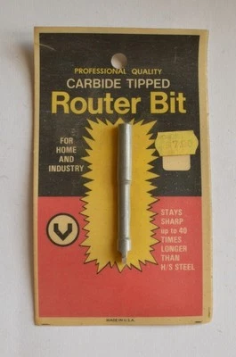 Carbide Tipped Router Bit (Brand New in Package) 1/4" Shank