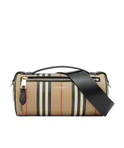 The Vintage Check barrel bag One size Black