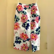 BNWT Alannah Hill White Floral Lipstick Kisses Pencil Skirt Size 6