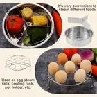 Steamer Rack Set with Egg Steamer Rack Stainless Steel Steamer Basket Rack AleIu