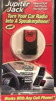 Jupiter Jack Works With Cell Phones Universal Car Radio Speakerphone NEW SEALED