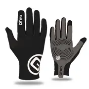 1Pair Cycling Full Finger Gloves Touch Screen Anti-slip Bicycle Bicicleta Road Bike Long Glove black_XL