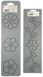 2 Quilting Stencils Floral Quilt Pattern Flower Border & Block Quilters Template