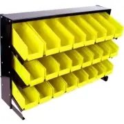 Stalwart Small Parts Storage Rack/Bin H-Steel 24-Plastic Compartment Removable
