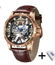 Mark Fairwhale Watch Wristwatches Mechanical Automatic Luminous Skeleton Crystal