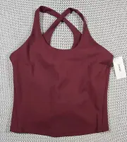 Spanx Get Moving Contour Crossback Shelf Tank Top Women Sz S in Fig 50798R NWT