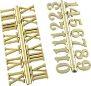 Clock Numerals Kit Golden Arabic Number and Roman Number Clock Repair Numbers Ki