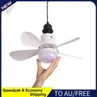 AU 30W Ceiling Fan Light 3 Speeds LED Bulb Ceiling Fan (White Large Remote)
