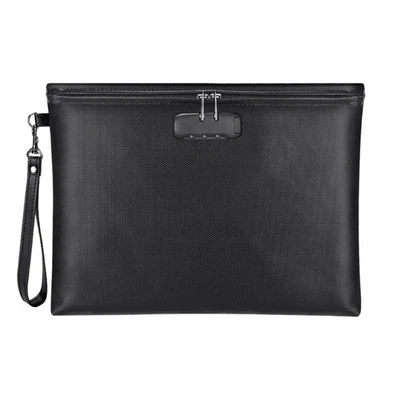 Large Capacity File Document Bag with Code Lock, Temperature Resistant Money Bag