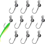 Ungtyb Bass Jig Heads,Round Ball Angling Hook - Freshwater and Saltwater Fishing Jigs Lead Hooks for Tilapia, Crappie, Bass, Bluefin Bream