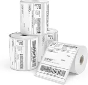 250 Direct Thermal Shipping Labels, Thermal Labels 4 x 6 Inches (101 x 152 mm) 4 Rolls Direct Thermal Transfer Labels White Adhesive Labels Shipping Labels Paper for Desktop Printers