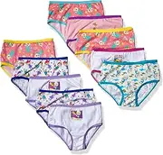 CoComelon Girls' Amazon Exclusive 10-Pack 100% Combed Cotton Underwear in Sizes 18m, 2/3t and 4t