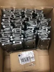 84 New Hager 3 1/2" X 3 1/2” 5/8 Rounded Corn Brushed Chrome Door Hinges RC1841