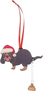 Funny Dog Christmas Tree Topper Pet Christmas Pendant Plush Dog Unique Pet Ornaments