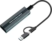 M.2 SSD Case NVME Enclosure to USB 3.0/USB 3.1 Type C Adapter for Dual Protocol NVME PCIE NGFF SATA M/B Key Disk Box Case