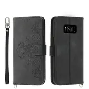 Embossed Leather Phone Case For Samsung Galaxy S8+