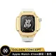 【Golden Concept】Apple Watch 41mm 白橡膠錶帶 金錶框 WC-SPIII41-G