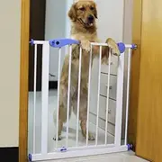 Safety Gate Freestanding Expandable Baby Gate, Extra Wide Auto Close One-Hand Operation Pet Gate, Customizable (Color : White, Size : Width 165-174cm)