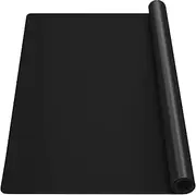 Oversize Black Silicone Sheet Multipurpose Mat for Crafts Jewelry Casting Molds, Countertop Protector, Nonskid Counter Table Mat and Placemat, Heat Resistant (27.5 x 19.6 inches)