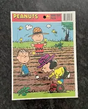 NEW Vintage 1965 Peanuts frame tray puzzle Lucy Charlie Brown Linus framed