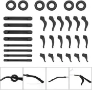 16 Pairs Eyeglasses Ear Grip Hooks, Anti-Slip Holder As in picture, Black
