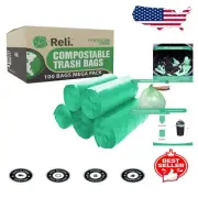 Tear-Resistant 16-25 Gallon Compostable Trash Bags, 100 Count - Green Eco Bins