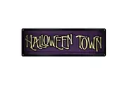 Grindstore Halloween Town Slim Tin Sign (Purple) (One Size)