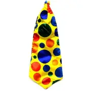 CLOWN TIE Big Jumbo Large Fun Crazy Clowns Costume Bow Dress Circus Party Yellow