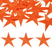 20Pcs Iron on Star Patches Sew on Star Embroidered Patches, 75mm Orange
