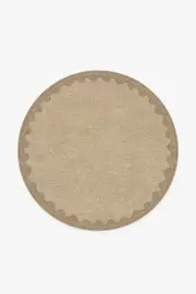 185' Round | Machine Washable Runner Rug | Kid & Pet Friendly | Indoor Rug | Orla Tan Tufted Rug | Ruggable