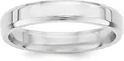 [Wedding Bands] USA SS 4mm Bevel Edge Size 13.5 Band