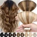 Thick Highlight Russian Tape In Skin Weft Real Remy Human Hair Extensions Ombre