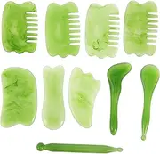 ERINGOGO 1Set Massage Tool for Facial Care Includes Scraping Plates and Combs for Neck Arms and with Storage Bag