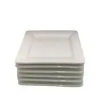 2 Dozen 4" Square Porcelain Micro Plates (Libbey SL-114) New in Box