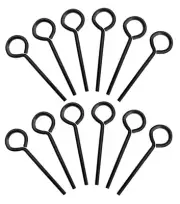 12pcs Black 1/8" Standard Hex Dogging Key with Full Loop, Metal Allen Wrench ...