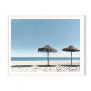 3 Shadows Framed Printed Wall Art - White