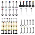 10X 16g Crystal Labret Ring Steel Multitype 8mm Bar Monroe Lip Ear Stud Piercing