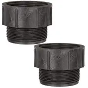 IBC Tote Adapter Fitting, 2" Coarse Buttress Thread x 2" NPT Male Thread 2 pack