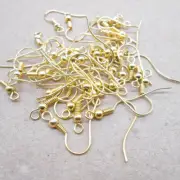 50PCS DIY Jewelry Making Findings Gold Earring Ear Hook Bail Accessories