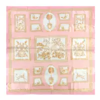 在飛比找momo購物網優惠-【LANVIN 浪凡】古典歐風宮廷擺飾方型絲巾(粉紅色)