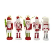 5pcs Nutcrackers Figures for Tree Hanging Decor Pendant Christmas Ornaments