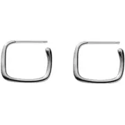 ANYCO Fashion Earrings Silver 925 Sterling Simple Geometric Square Stud for Women Jewelry