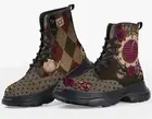 Alice in Wonderland Vintage Grunge Vegan Leather Boots