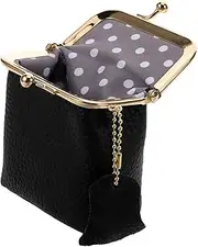 Perfume Storage Bag Cute Business Card Holder Bracelet Bead Billiards Mini Flag Purse Pocket Combs Pocket Business Card Holder Hand-Woven Basket Bag Keychain Black Pu Leather