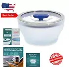 Sturdy Borosilicate Glass Container Set for Steaming & Storing - 1-2 Portions