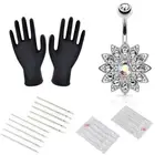 41PCS Professional Body Piercing Tool Kit Ear Nose Navel Nipple Needles Set _we