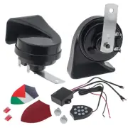 Double Horn Super Loud Train Horns Car Electric Snail Horn 10 Sound Waterproof