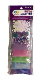 Go Create Mystical Sensory 8 Pack - 1 Foam Balls 2 Sequin Shapes 5 Sparkle Sand